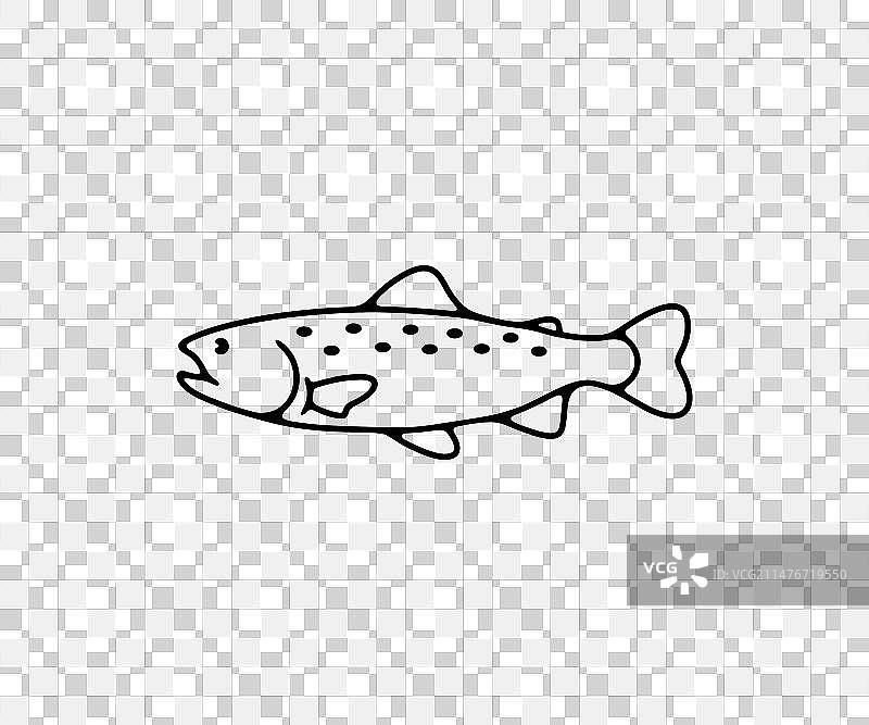 虹鳟鱼图案设计图片素材