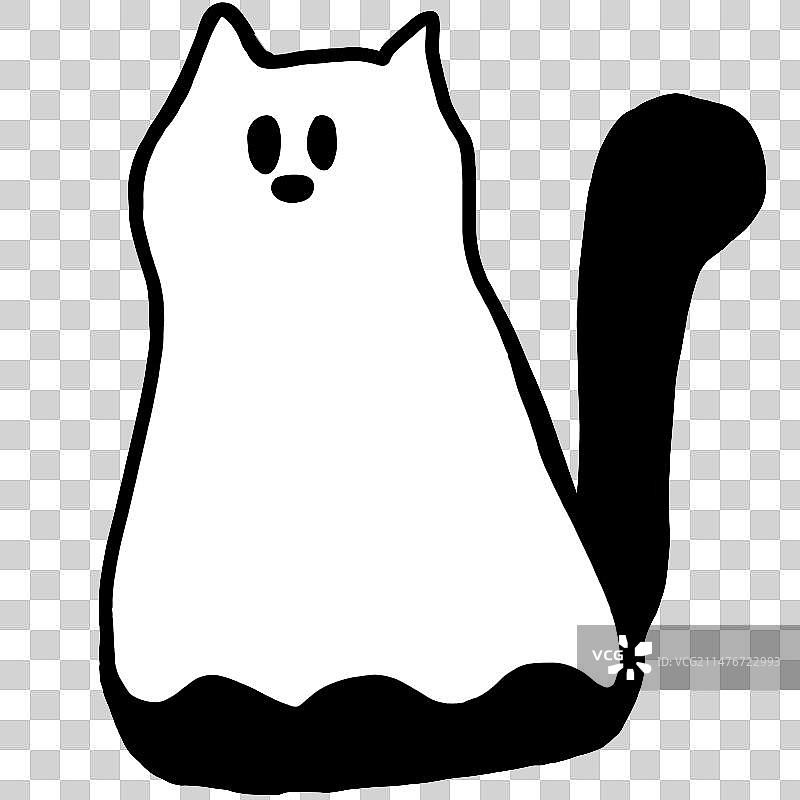 万圣节幽灵小猫图片素材