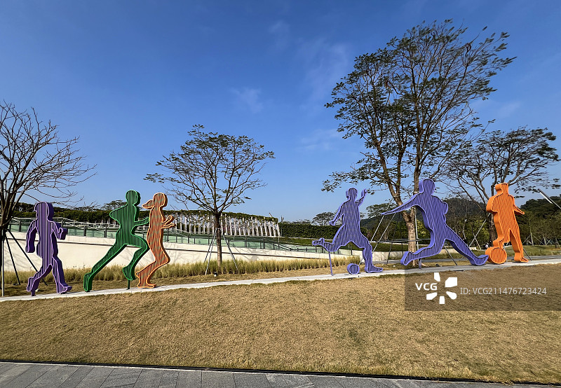 深圳市笔架山体育公园航拍图片素材