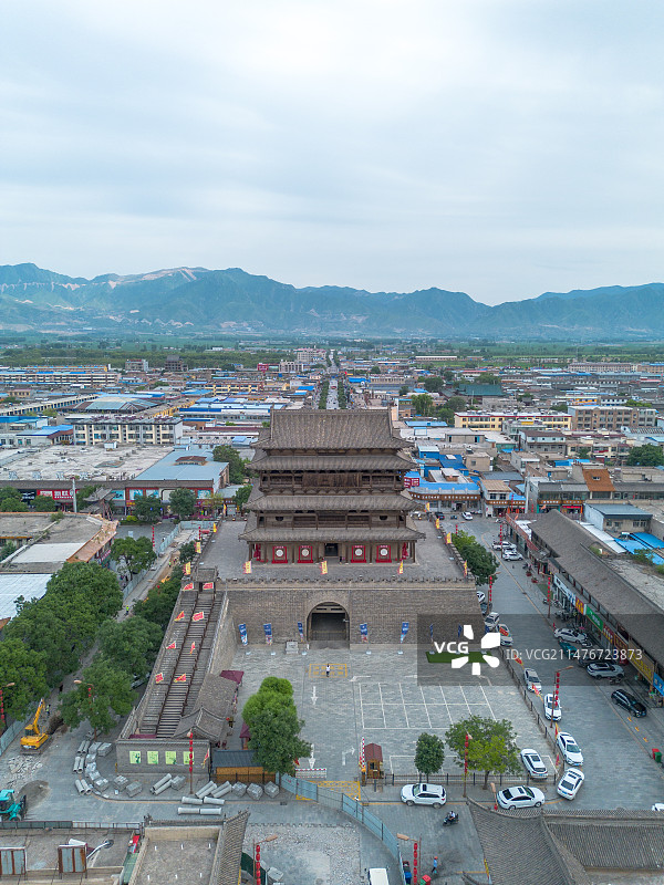 山西忻州代县 代州古城 边靖楼 万里长城第一楼图片素材
