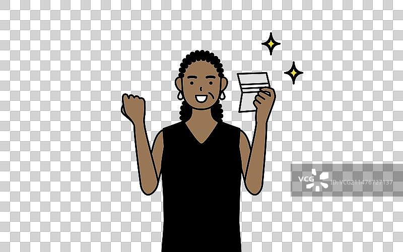 高兴的非裔美国老年妇女图片素材