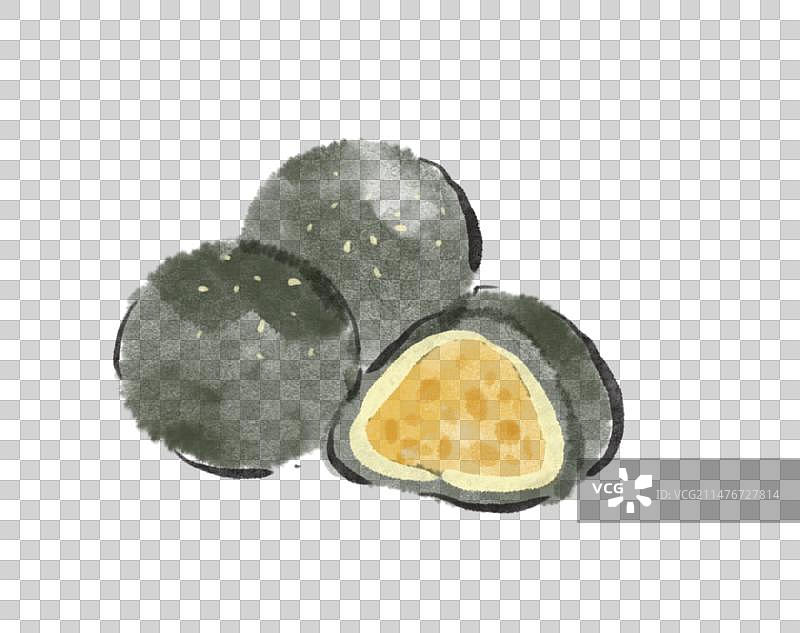 水墨风厦门美食插画元素-叶氏麻糍图片素材