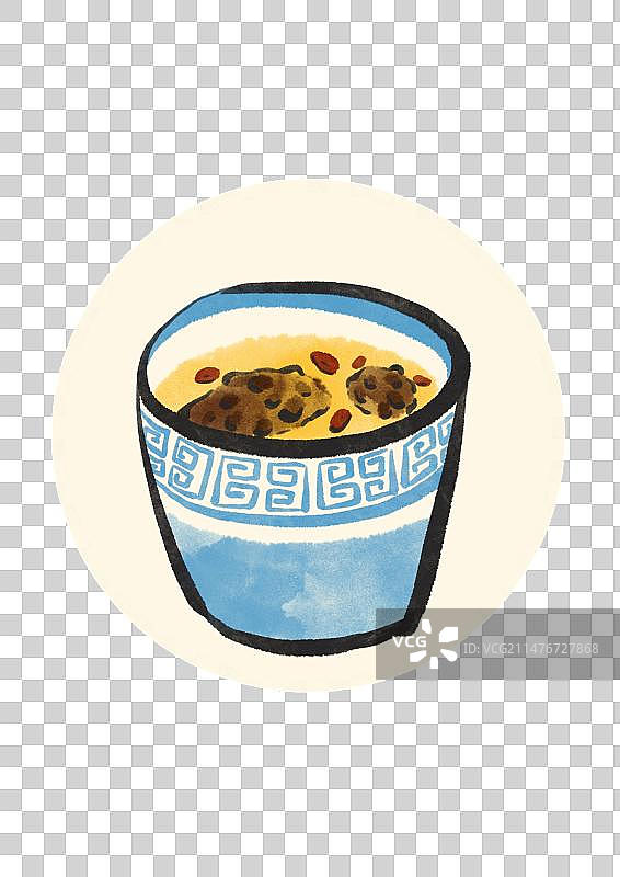 水墨风厦门美食插画元素-佛跳墙图片素材