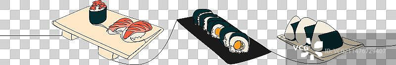 军舰寿司饭团卷寿司图片素材