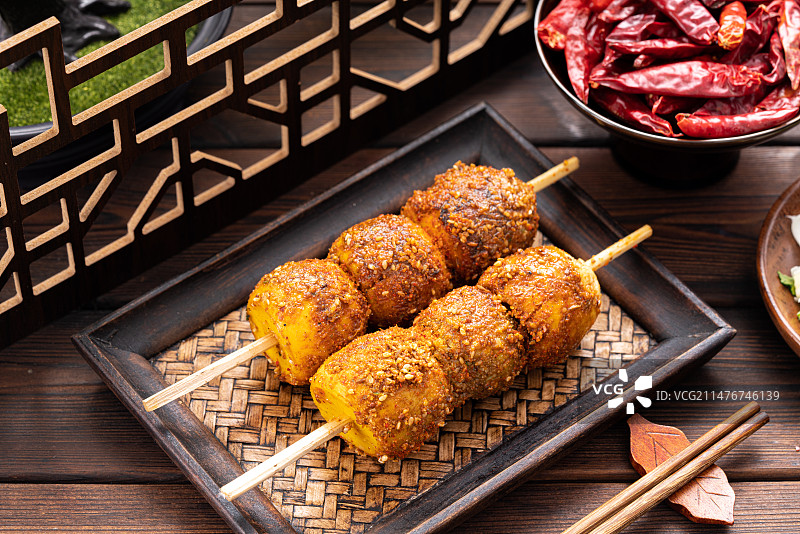 东北特色烤实蛋图片素材