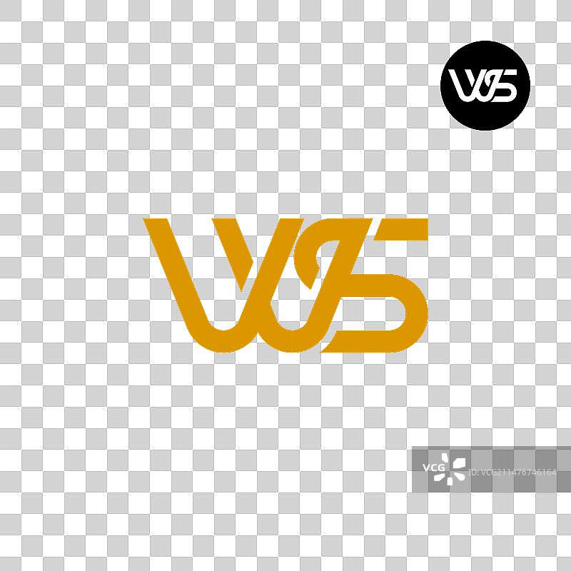 字母VVS或WS组合Logo设计图片素材
