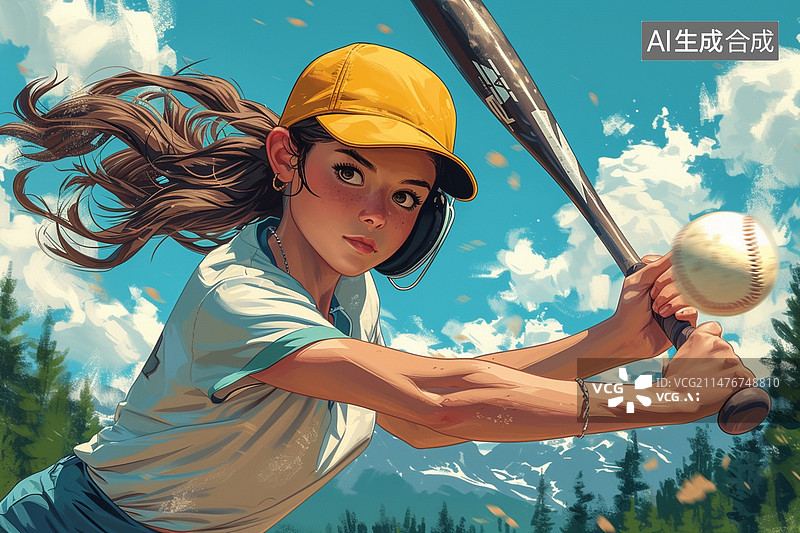 【AI数字艺术】运动棒球图片素材