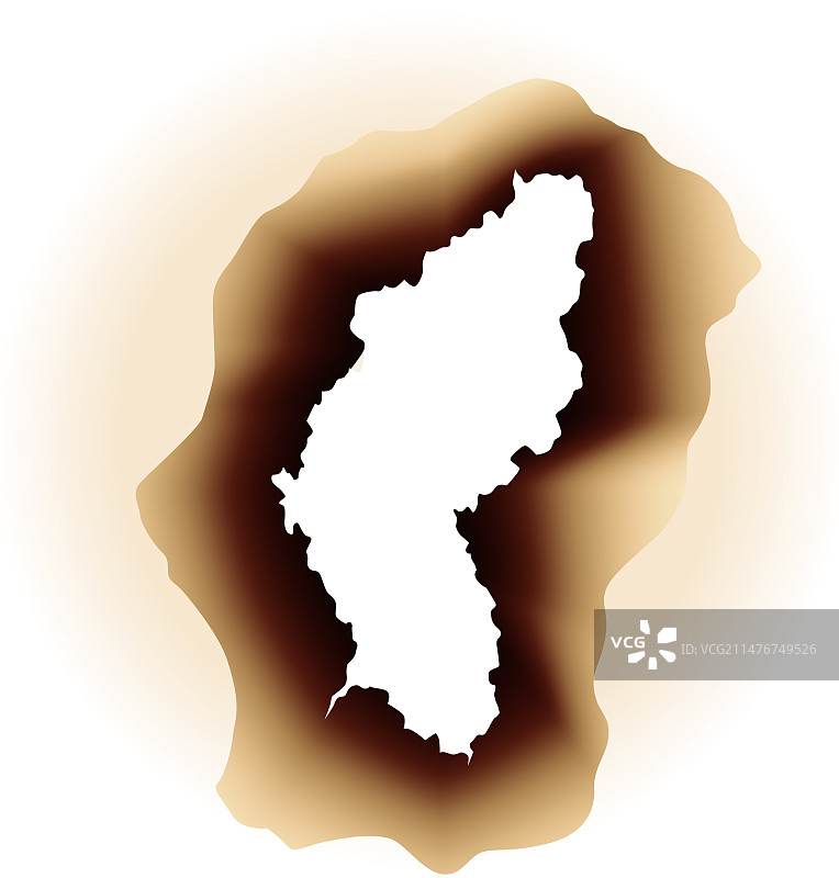 烧焦的纸张孔洞页边和角落3D效果图片素材