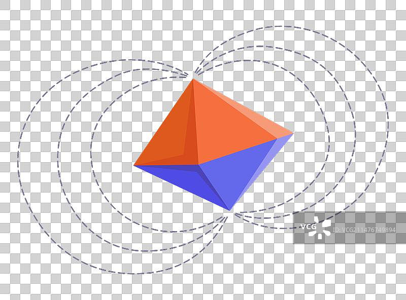 磁力和电磁场极性图片素材