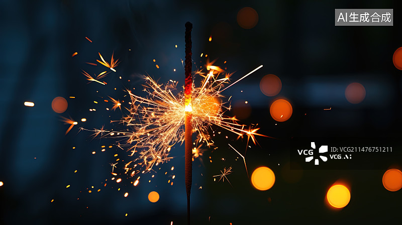 【AI数字艺术】烟花背景素材 仙女棒 春节图片素材