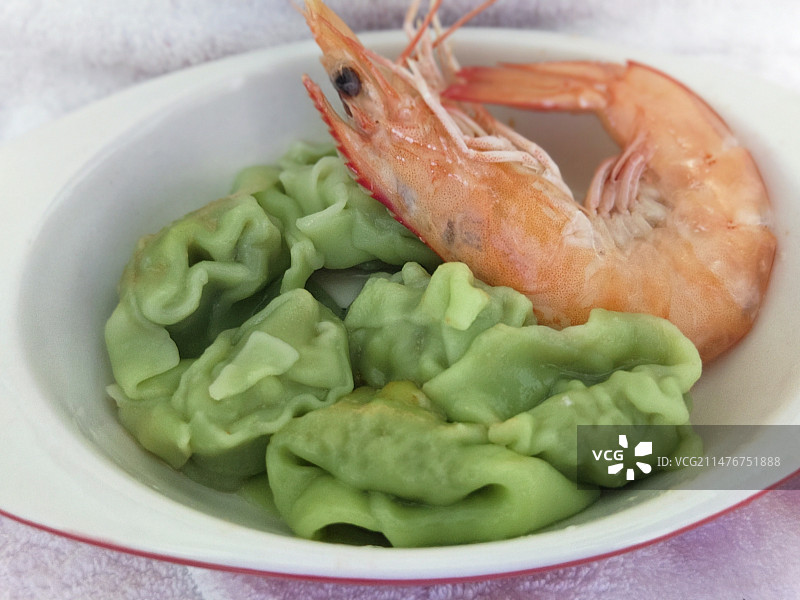 美食 配餐 大虾 馄饨图片素材