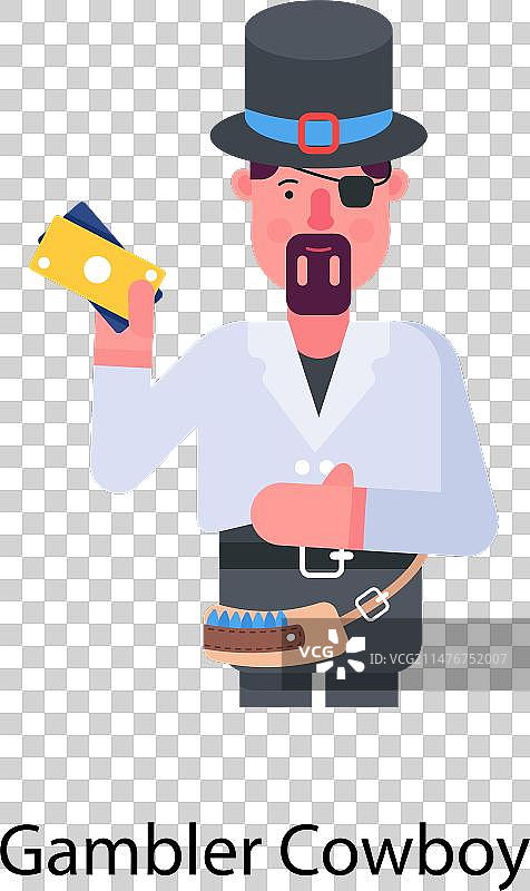 牛仔赌徒图片素材