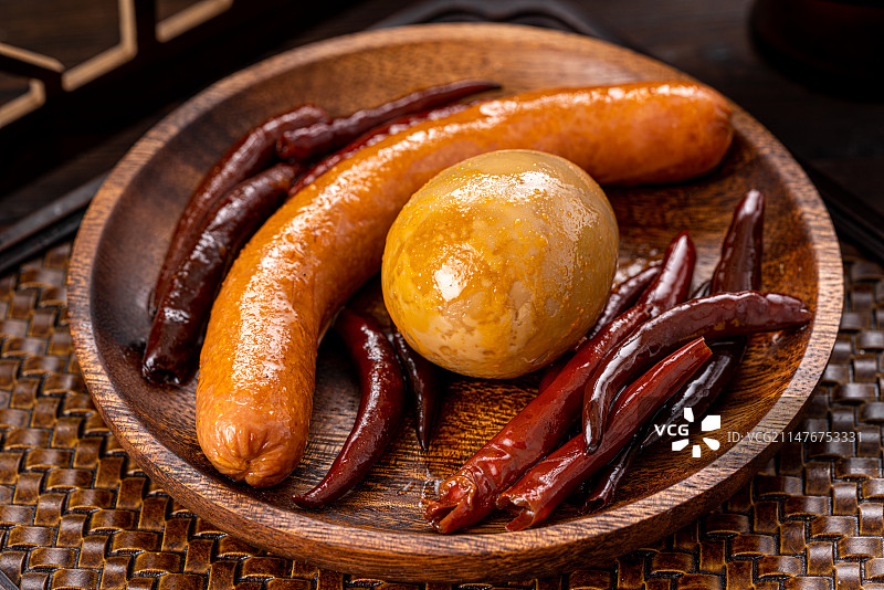 美味卤香肠图片素材