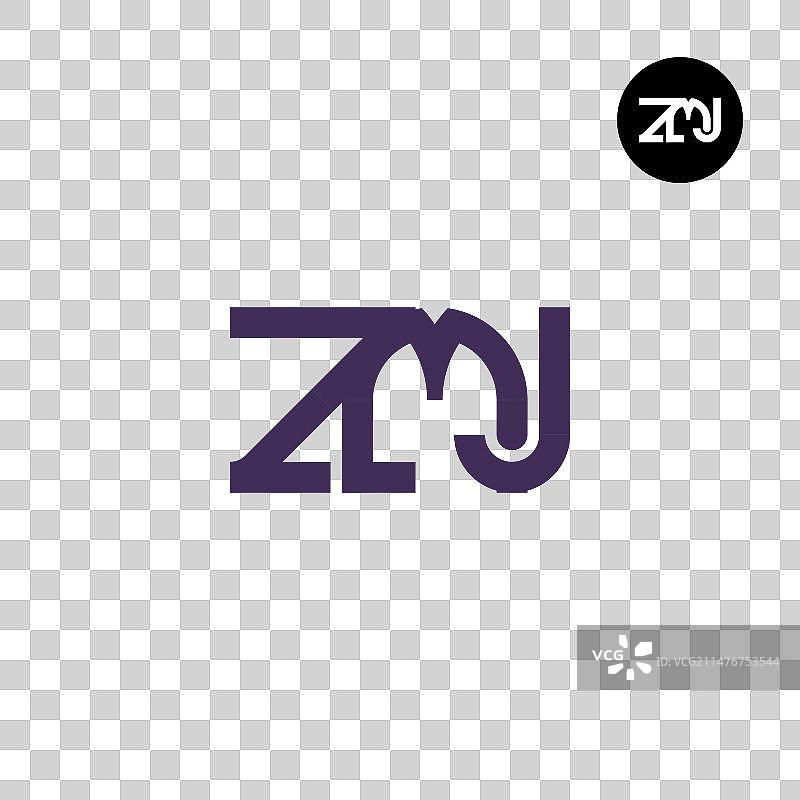 字母ZMJ字母组合标志设计图片素材