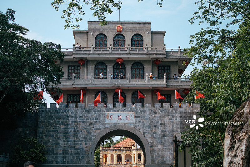 广西崇左友谊关景区口岸大楼边境景区图片素材