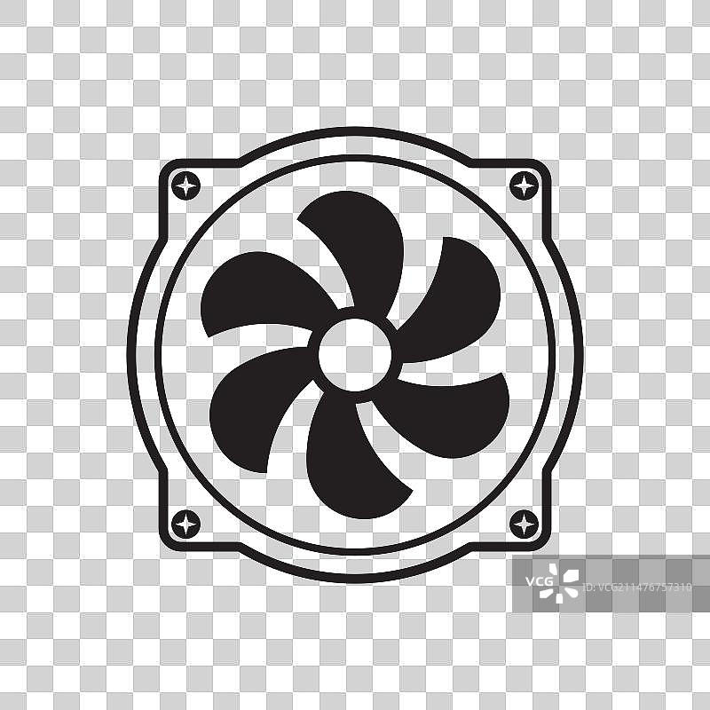排气扇空气冷却CPU风扇图标图片素材