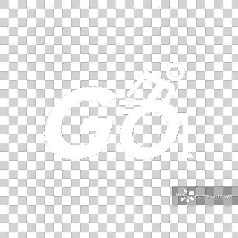 具有速度概念的轮椅标志图片素材