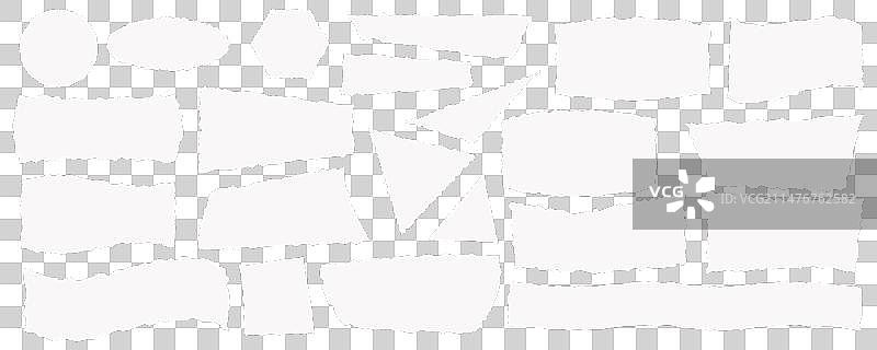 带粗糙边缘的纸质矩形撕裂形状图片素材