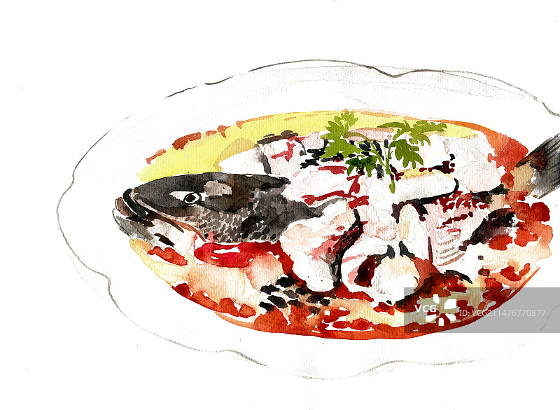 一盘酸菜鱼图片素材