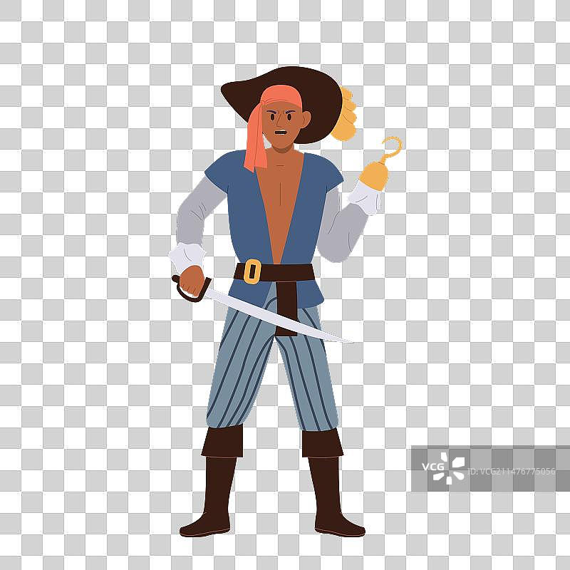 勇敢的海盗卡通人物图片素材