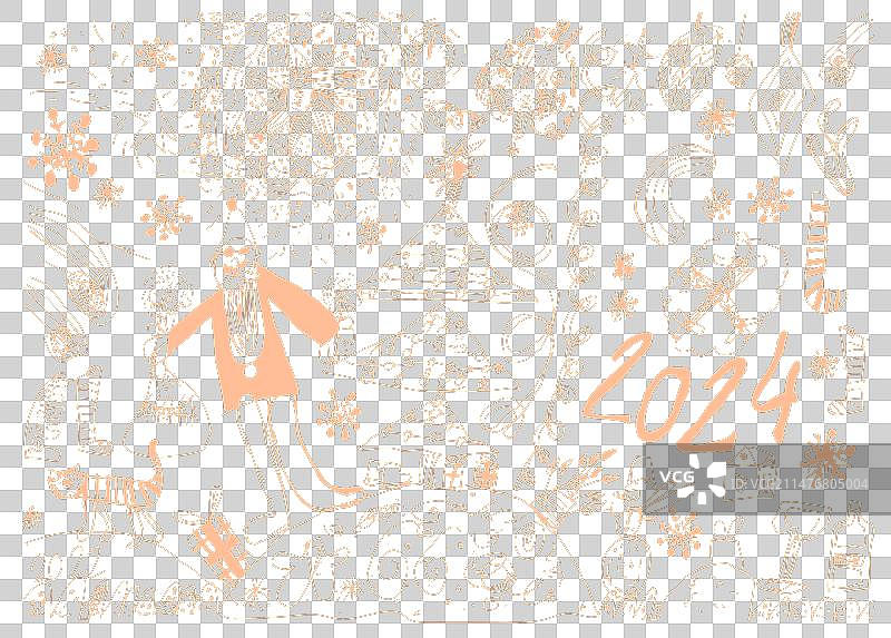 2024新年快乐符号贺卡图片素材