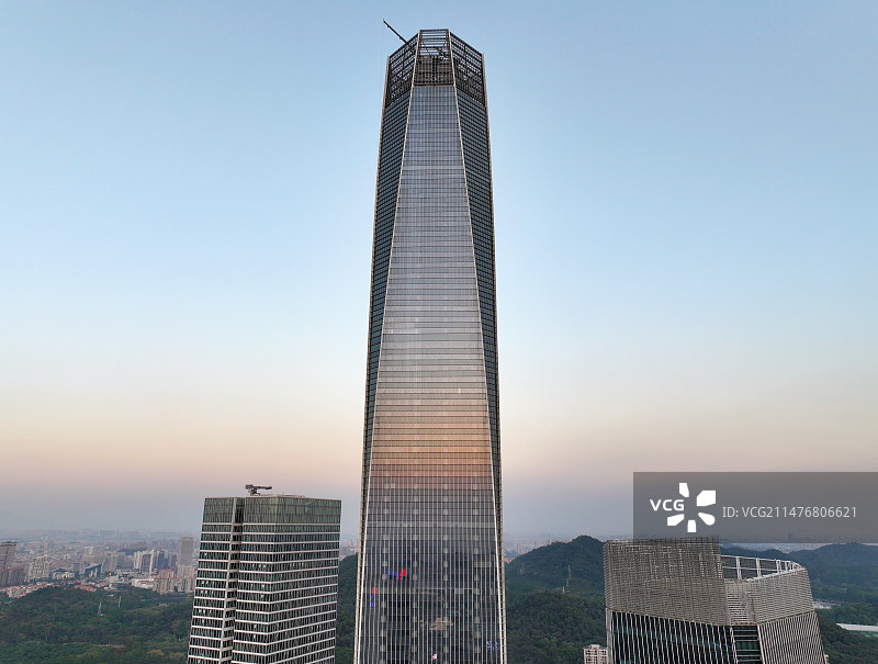 广东省东莞市地标民盈国贸中心环球经贸中心航拍图片素材