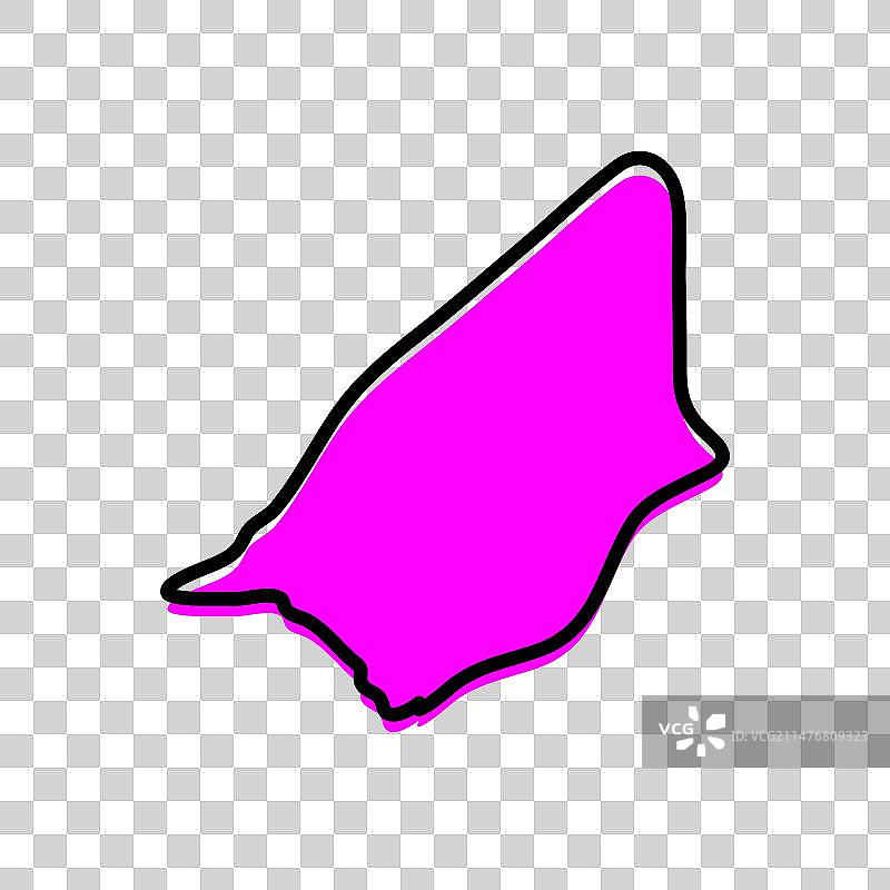 毛里塔尼亚布拉克纳地区地图设计图片素材