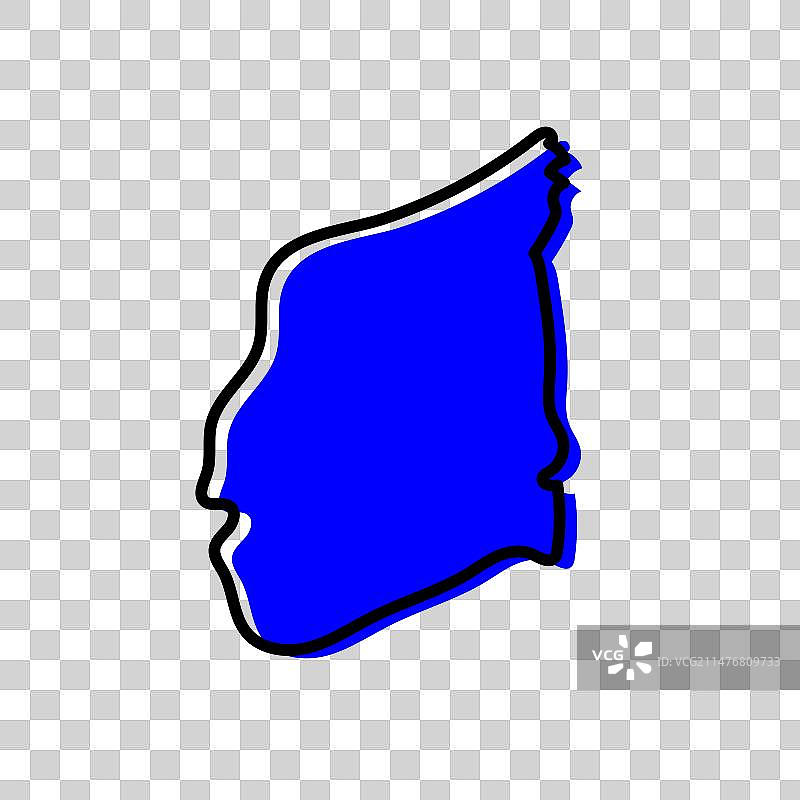 莫桑比克德尔加杜角省地图图片素材