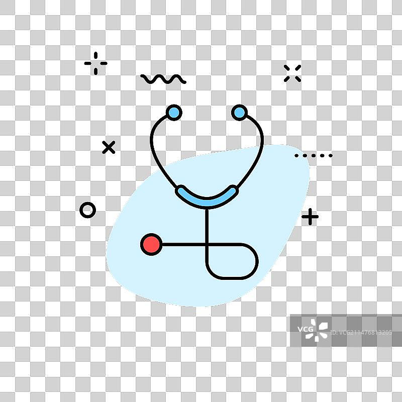 医疗健康线性风格Web图标图片素材