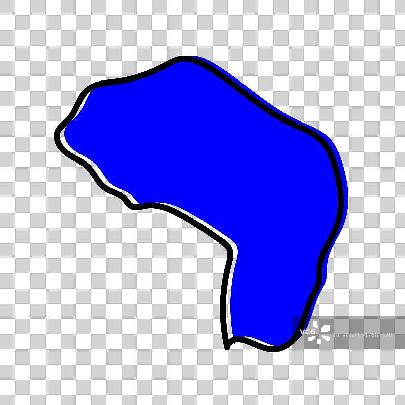 冈比亚班珠尔行政区域地图图片素材