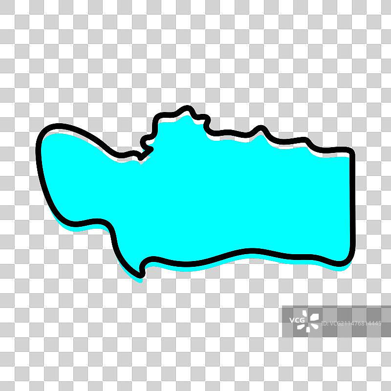 纳米比亚地图的哈达普地区设计图片素材