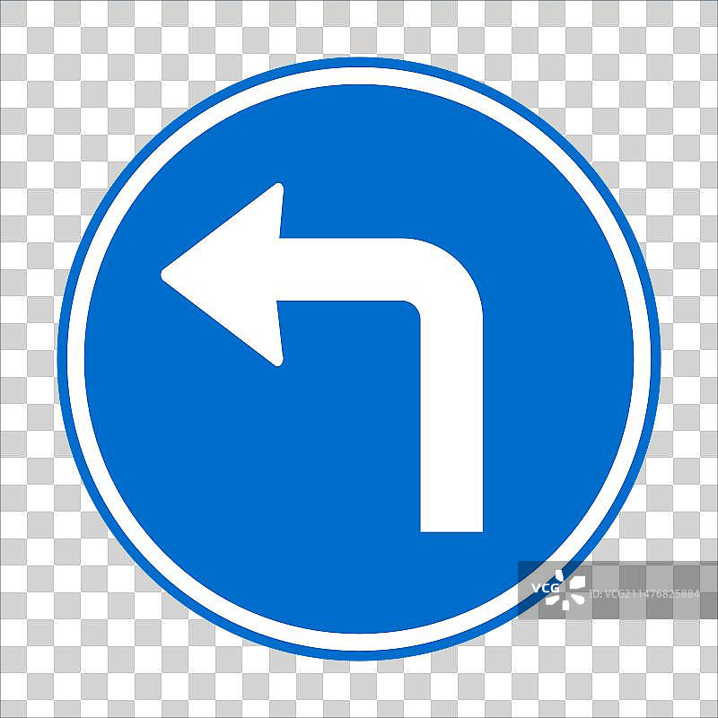 禁止左转交通标志图片素材