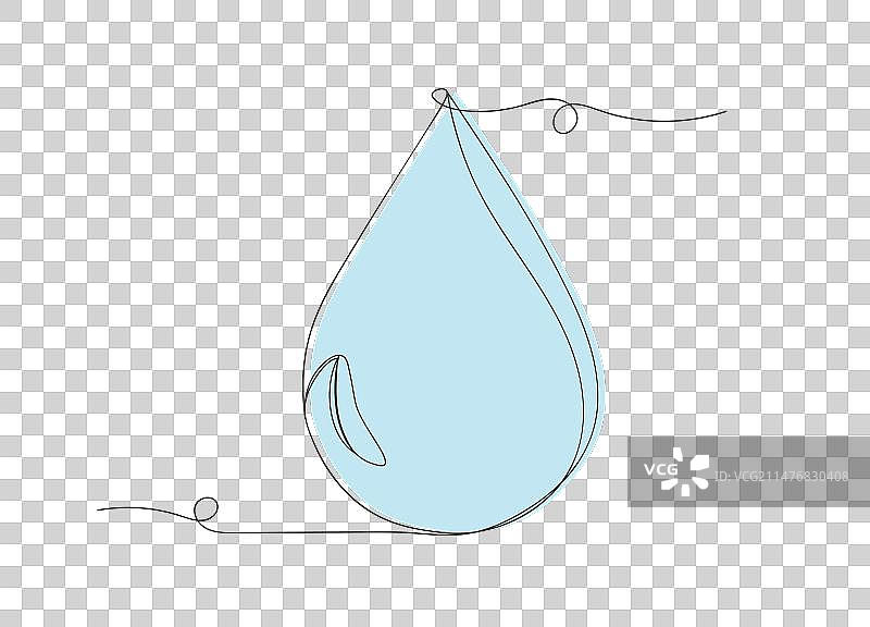 连续单线艺术：水滴图片素材