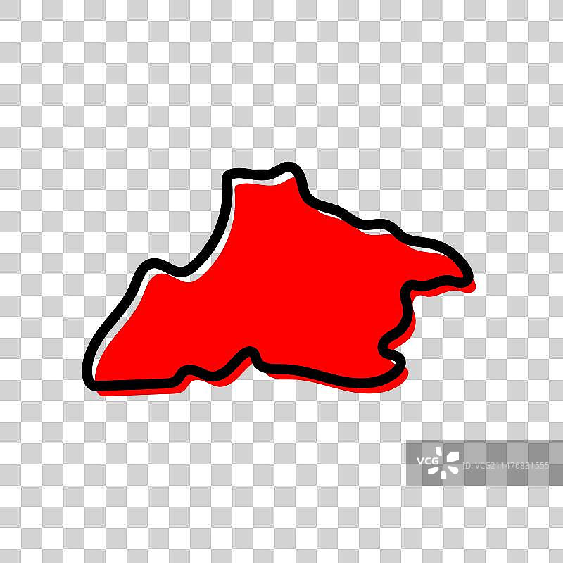 乍得坦吉莱地区地图图片素材