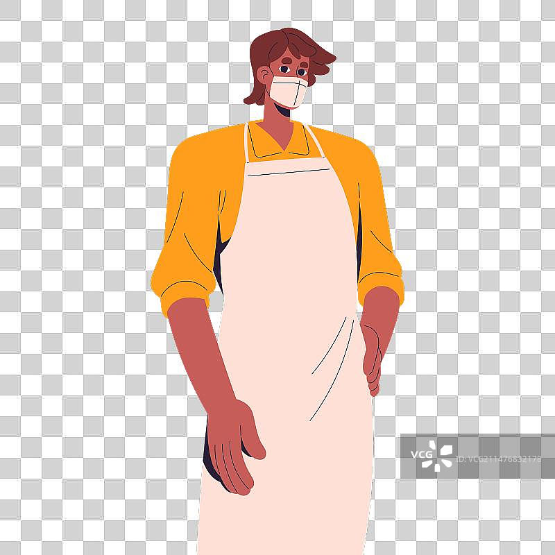 穿手术围裙的法医图片素材