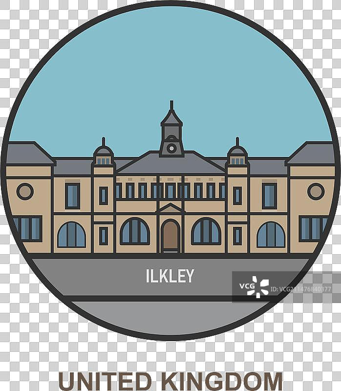 英国伊尔克利城镇风光图片素材