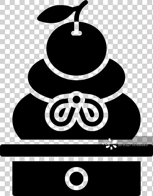 镜饼或日本年糕图标图片素材