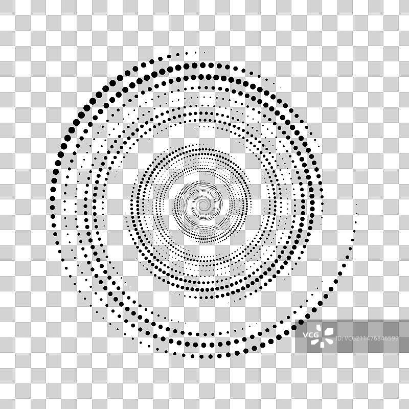 径向旋转点状螺旋线元素图片素材