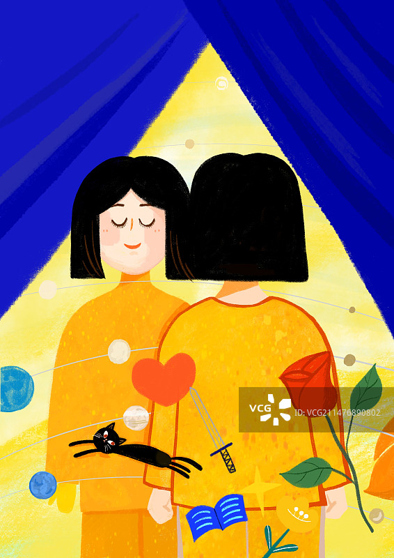 双子座-两面人-AB面图片素材