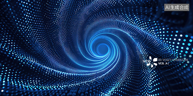 【AI数字艺术】发光的点状虚拟背景图片素材
