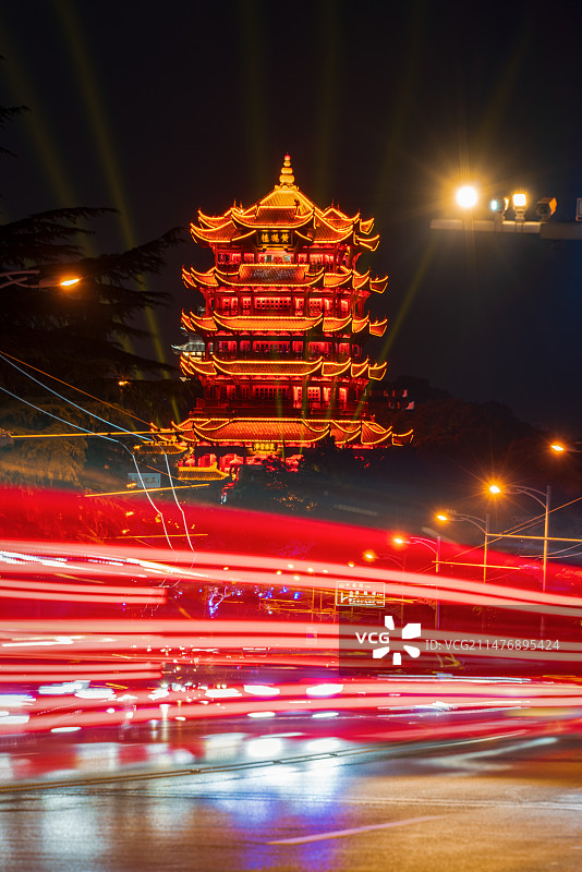 武汉|黄鹤楼古今同框图片素材