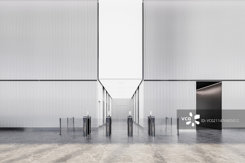 现代办公楼大堂电梯厅图片素材