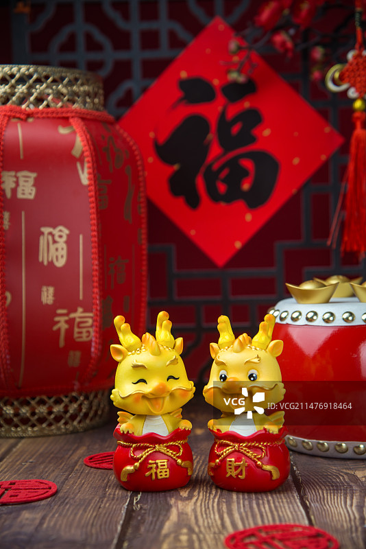 2024龙年春节吉祥物 庆祝新年气氛图片图片素材