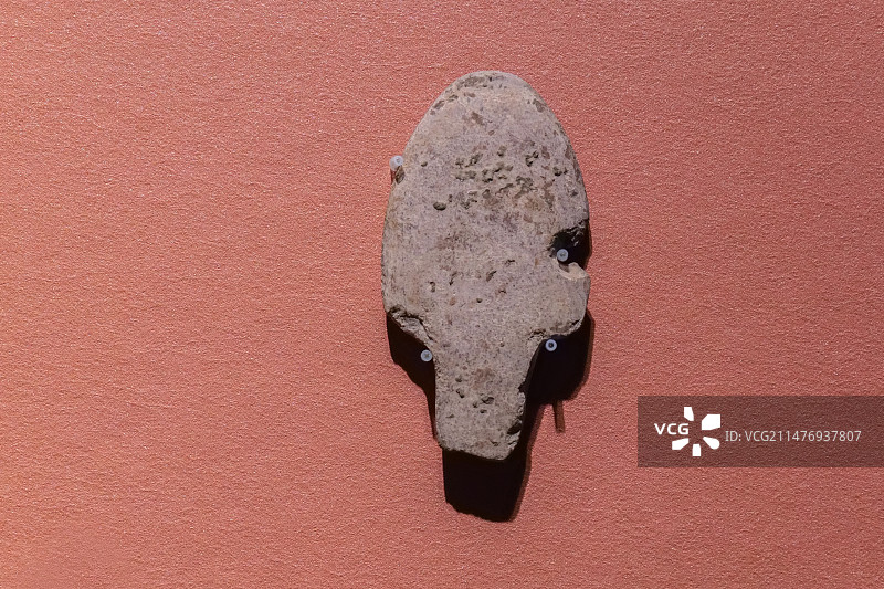 石矛 龙山文化（距今约4400-3800年） 潍坊姚官庄遗址出土 山东博物馆藏图片素材