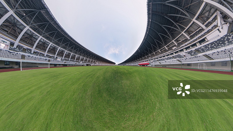 大型户外足球场地太极体育中心图片素材