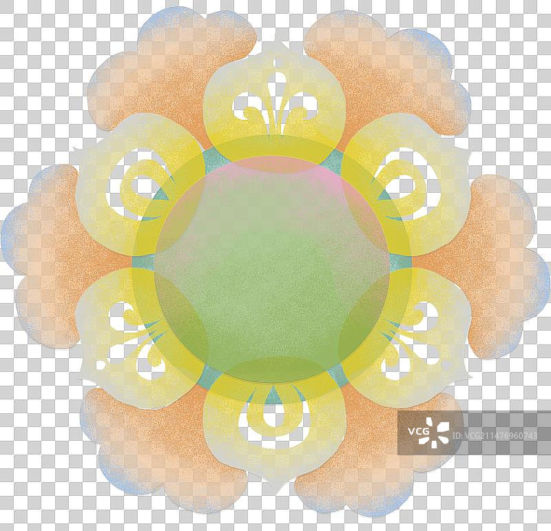 国风吉祥纹样新中式宝相花纹装饰图案传统素雅纹样图片素材