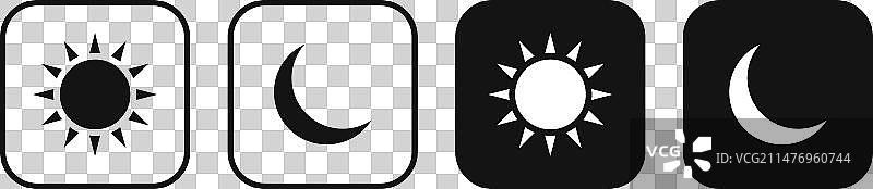 日夜切换图标集或明暗图标图片素材