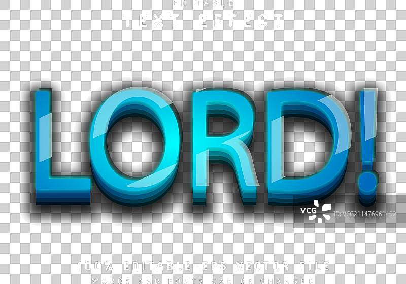 蓝色3D可编辑文字效果图片素材