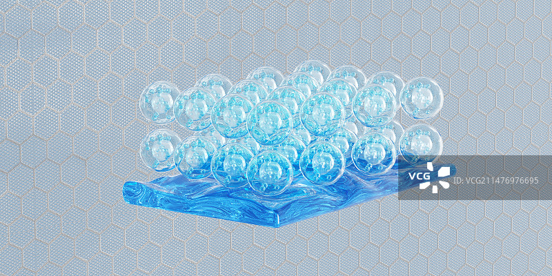 蓝色3D医疗科技场景图片素材