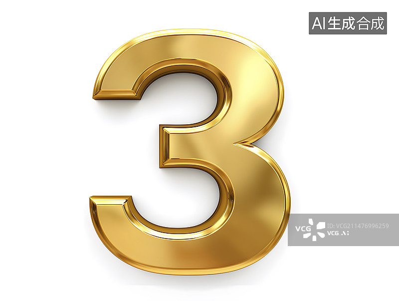 【AI数字艺术】金色数字设计图片素材